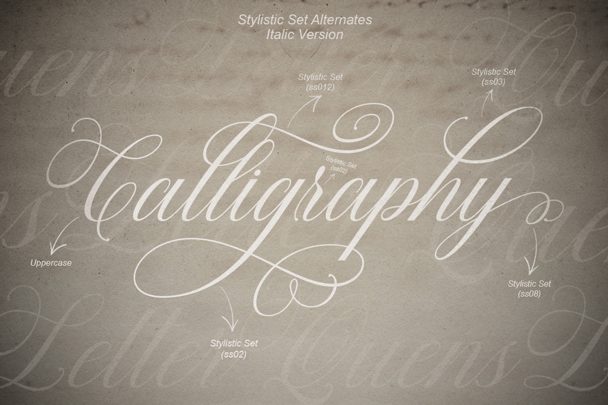 Quens Letter Script, a Script Font by Suza Studio (Photo 5 of 13)