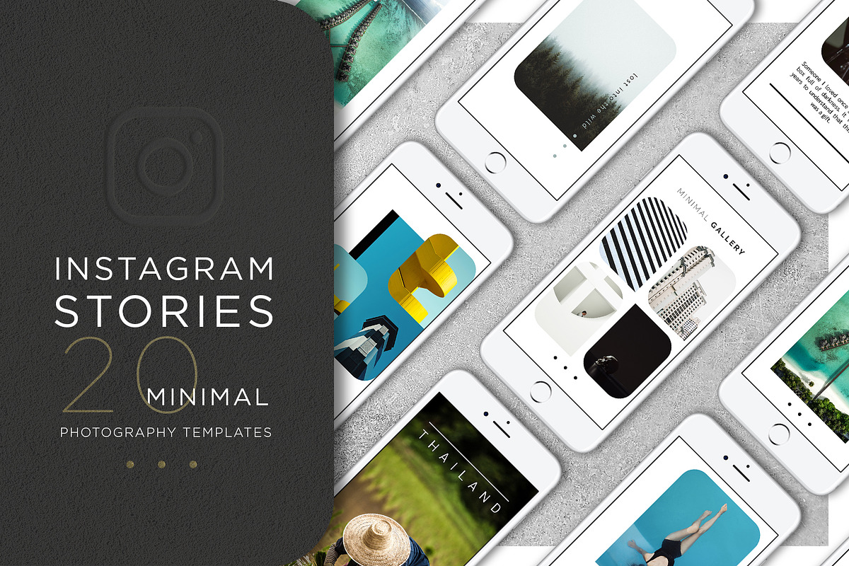 MINIMAL Instagram Stories, a Social Media Template by The Black & Art (Photo 1 of 7)