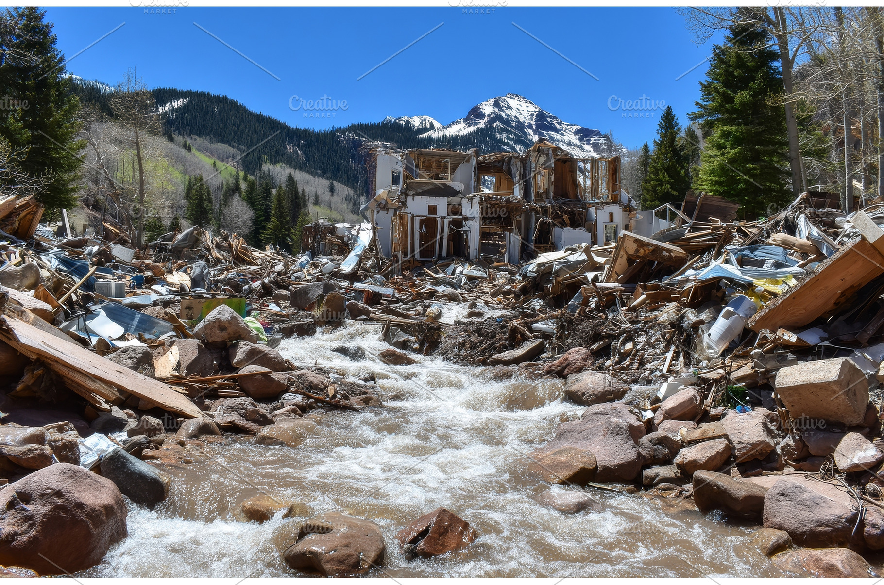 Mountain mudflow aftermath at the, a Nature Photo by ZinetroN