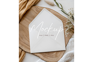 Vertical Envelope Liner Mockup, a Product Mockup by TatiMockup