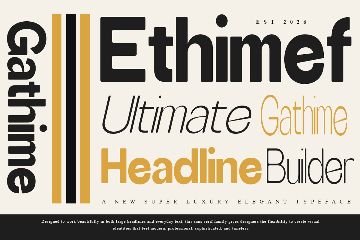 Gathime Super Family | 648 Styles, a Sans Serif Font by IM Studio (Photo 12 of 12)
