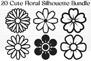 Cute Floral Silhouette, an Object Graphic by Designer_Momina (Thumbnail 1 of 10)