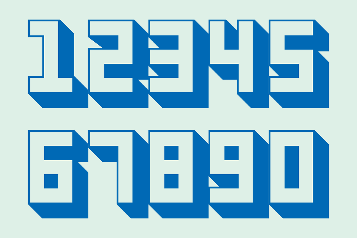 Display Digits Four Font, a Font by GG Design