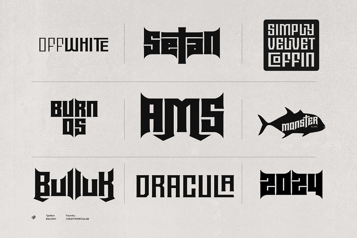 Baldish - Modern Display Gothic, a Blackletter Font by creativemedialab (Photo 5 of 14)