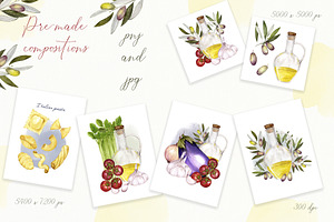 Italian Cuisine Clipart Set