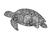 Mandala Sea Turtle SVG Bundle, an Illustration by yasushie (Thumbnail 9 of 31)