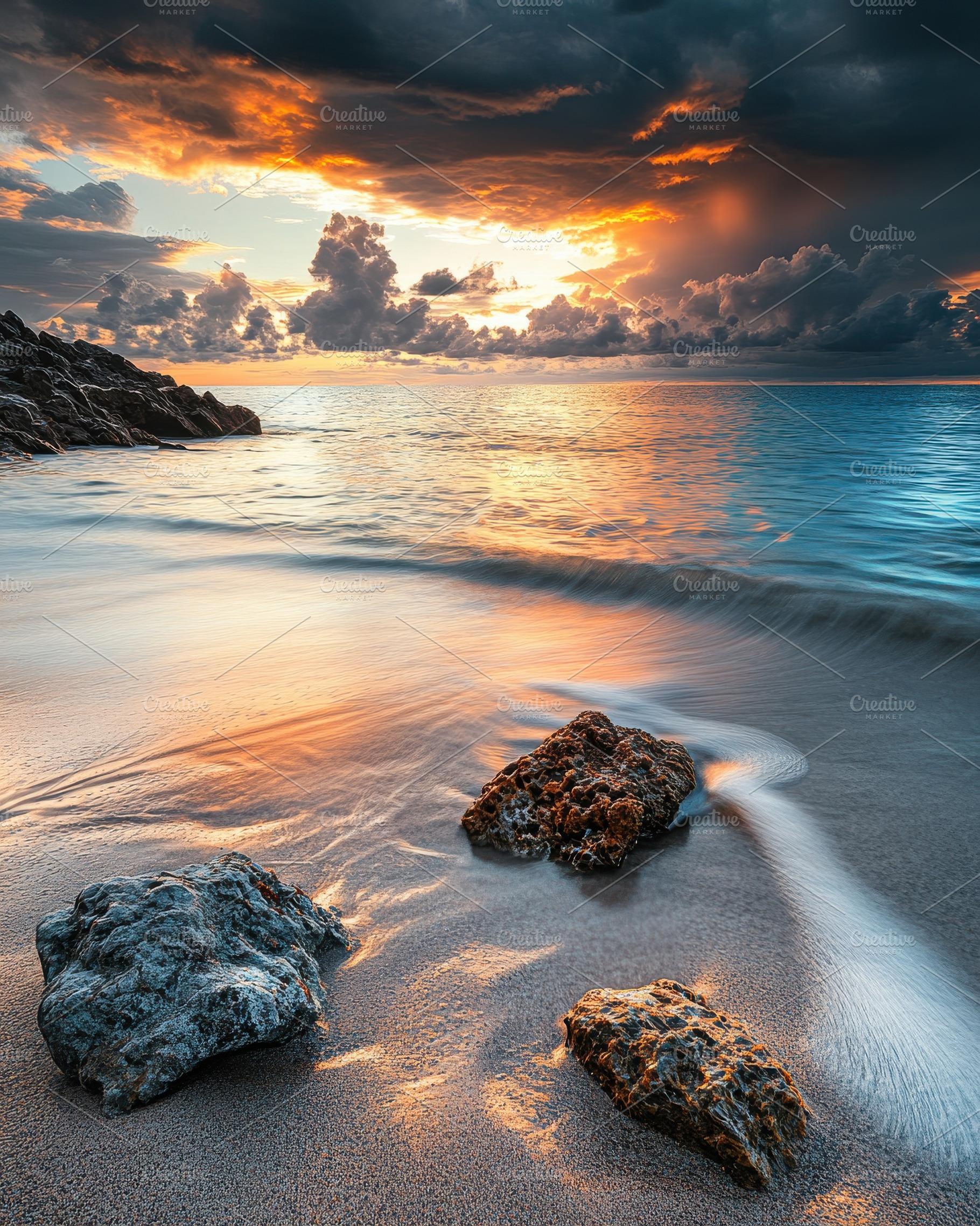 Ocean Sunrise with Fresh Glow, a Nature Photo by Virgo Studio