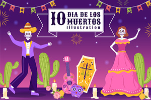 10 Dia De Los Muertos Illustration