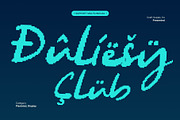 CS Sandra Pixel, a Script Font by Craft Supply Co. (Thumbnail 6 of 8)