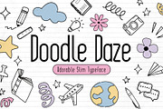 Doodle Daze - Adorable Slim Typeface, a Sans Serif Font by HipFonts (Thumbnail 1 of 7)