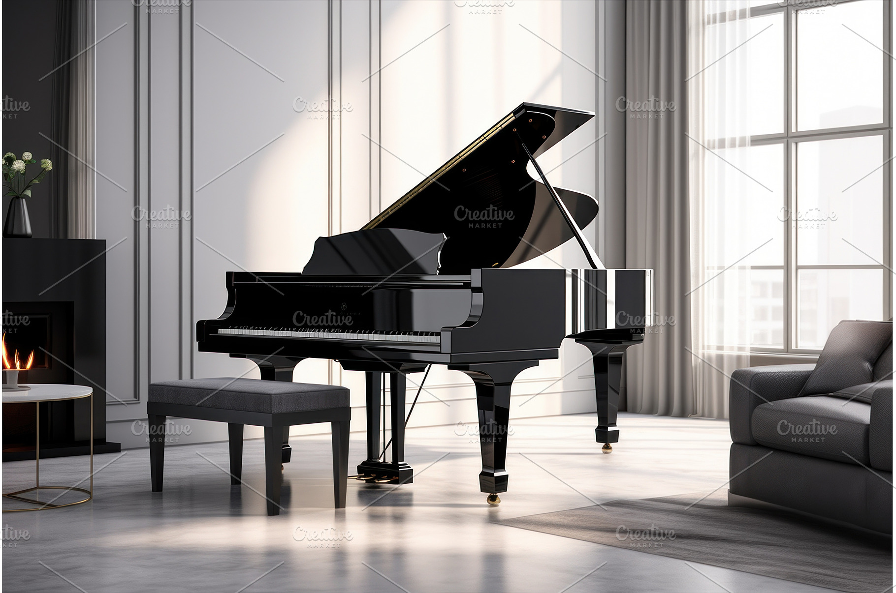 An Elegant Grand Piano beautifully, an Arts & Entertainment Photo by Alena Stoyko design
