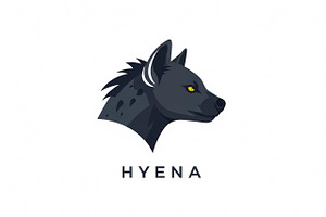 tylized Hyena Head, a Branding & Logo Template by Logocreative