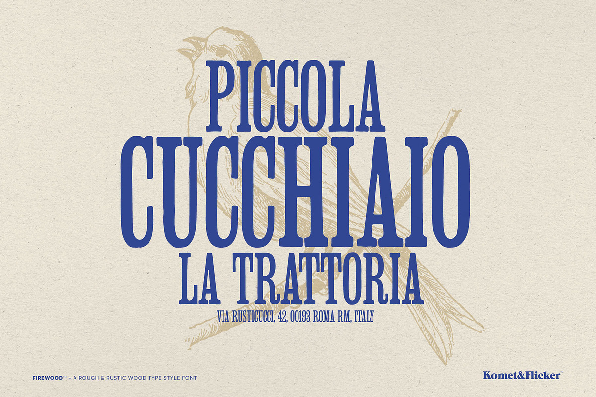 FIREWOOD - A Wood Type Style Font, a Serif Font by Komet & Flicker (Photo 3 of 14)