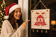 JOY Christmas Bell SVG, an Object Graphic by DreamPrint404 (Thumbnail 4 of 4)