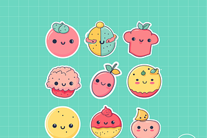 Summer Cute Food Clipart Bundle