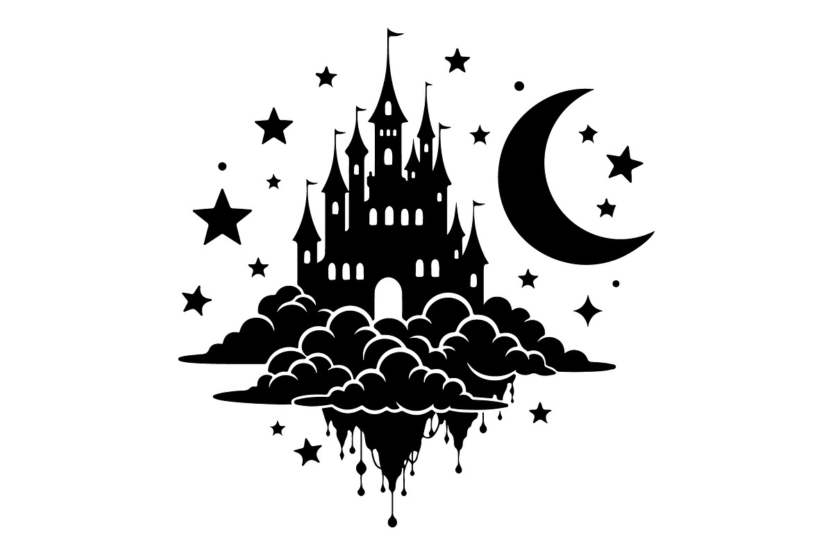 Fantasy Castle Cloud Moon Bundle, an Object Illustration by Gaye Art (Photo 18 of 30)