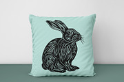 Forest Animals Linocut Clipart, an Animal Illustration by ArtIrisArt (Thumbnail 3 of 4)