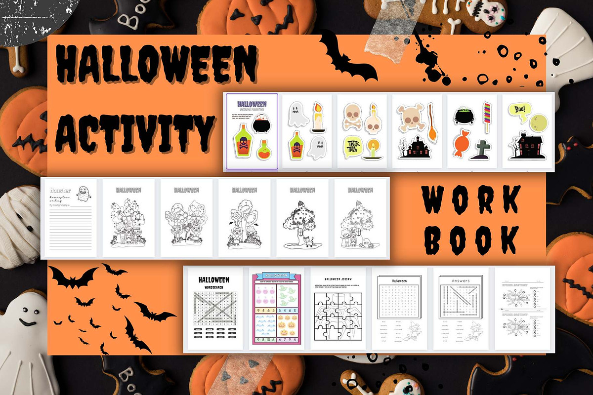 Big Halloween Activity Workbook, a Templates & Theme by Premium Digital Templates (Photo 2 of 2)