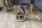Santa's Christmas House - Laser Cut, an Object Graphic by VectorPainter (Thumbnail 3 of 9)