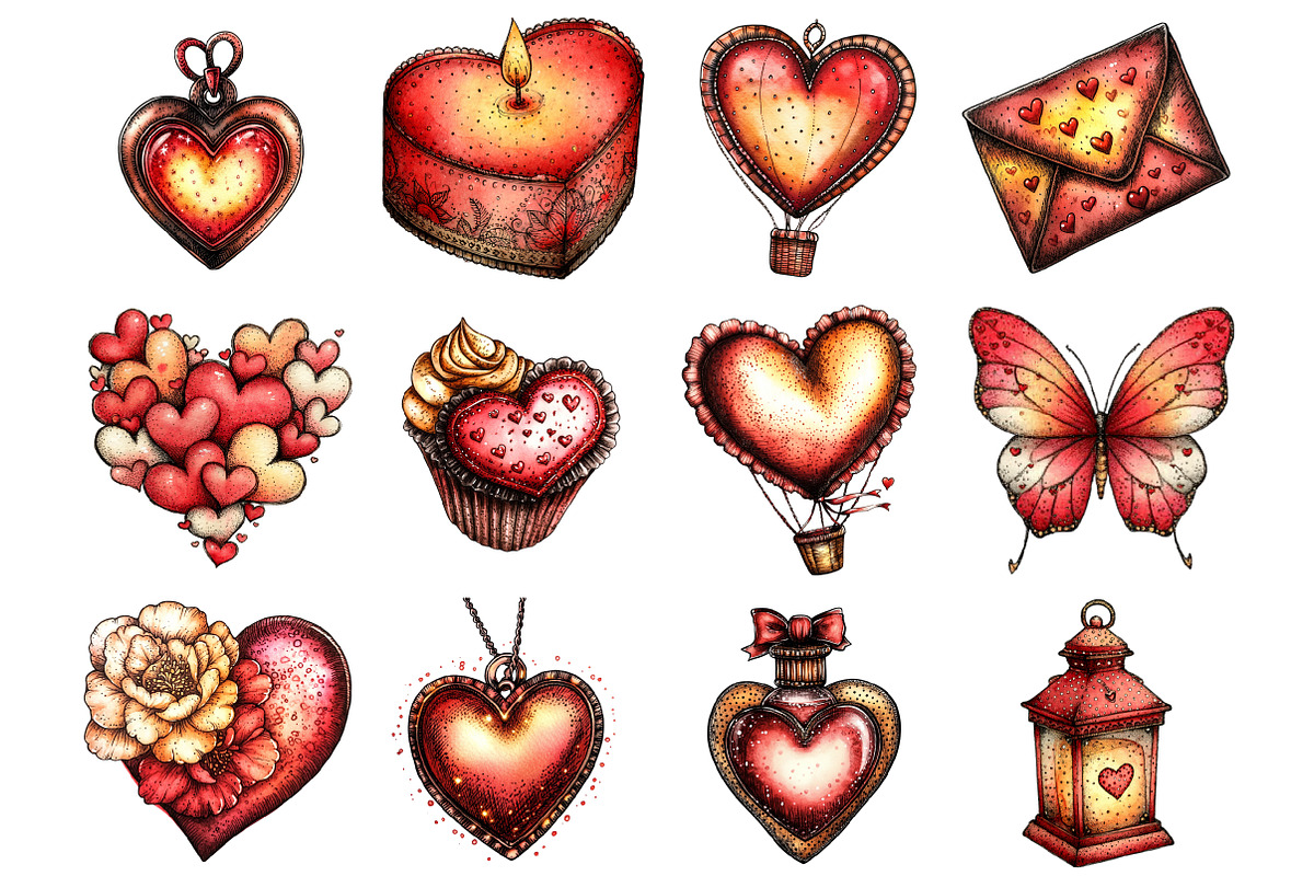 Valentine Day Clipart, an Illustration by Design Market (Photo 2 of 5)
