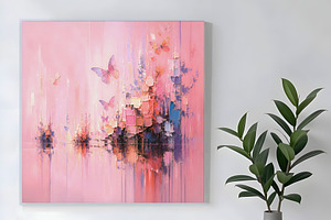 Minimalist Butterfly Painting, a Decorative Illustration by Sharon Schwalbe