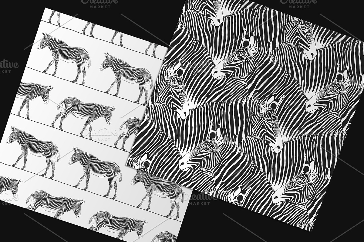 2 zebras seamless pattern, a Pattern Graphic by Crazy nook (Photo 1 of 2)