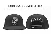 7 Premium Snapback Mockups, a Hat Mockup by Pixel Sauce™ (Thumbnail 2 of 4)