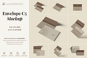 Envelope C5 Mockup - 12 Views, a Packaging Mockup by Illusiongraphic (Thumbnail 1 of 26)