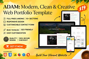 Adam - Personal Portfolio HTML, a HTML Template by Themeplaza (Thumbnail 1 of 7)