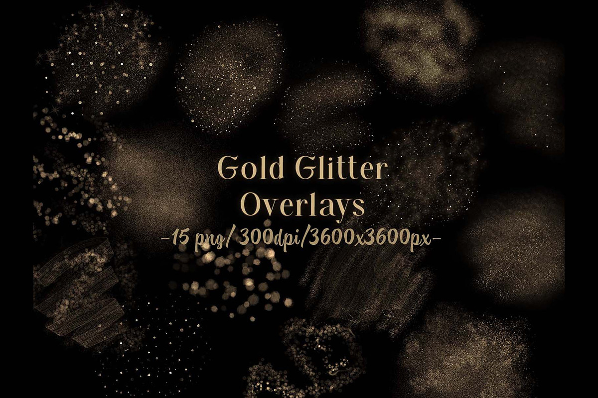 Gold Glitter Overlays Sublimation, a Decorative Illustration by EdeniaArtStudio (Photo 1 of 15)