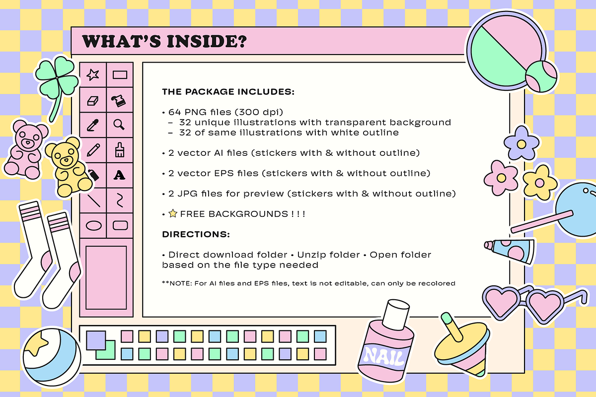 Kids of the '90s Sticker Pack, an Education Illustration by Creativity Bucketlist (Photo 2 of 3)