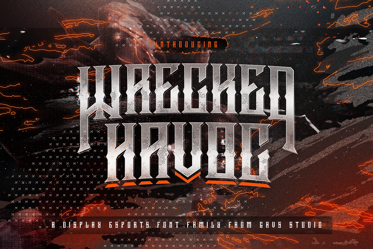 Wrecked Havoc Font, a Handwritten Font by GRVS Studio (Photo 1 of 7)