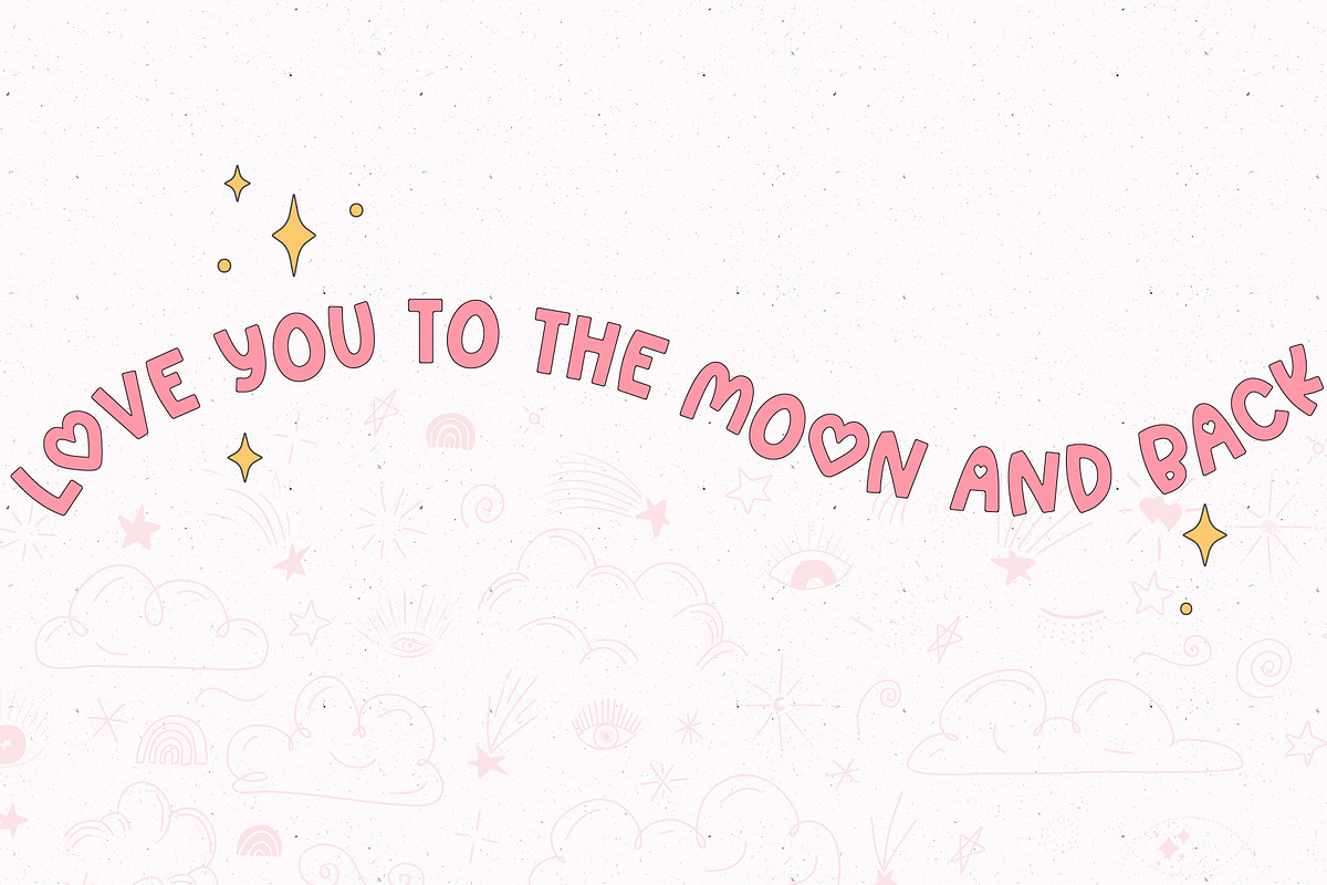 Pink Love - All Caps Heart Font, a Sans Serif Font by Kaya Fonts (Photo 13 of 20)