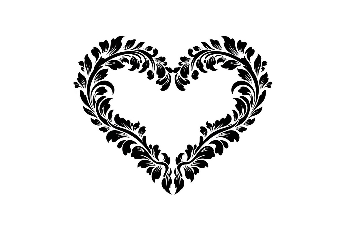 Floral Heart Frame Silhouette Pack, an Illustration by Artivon (Photo 47 of 49)