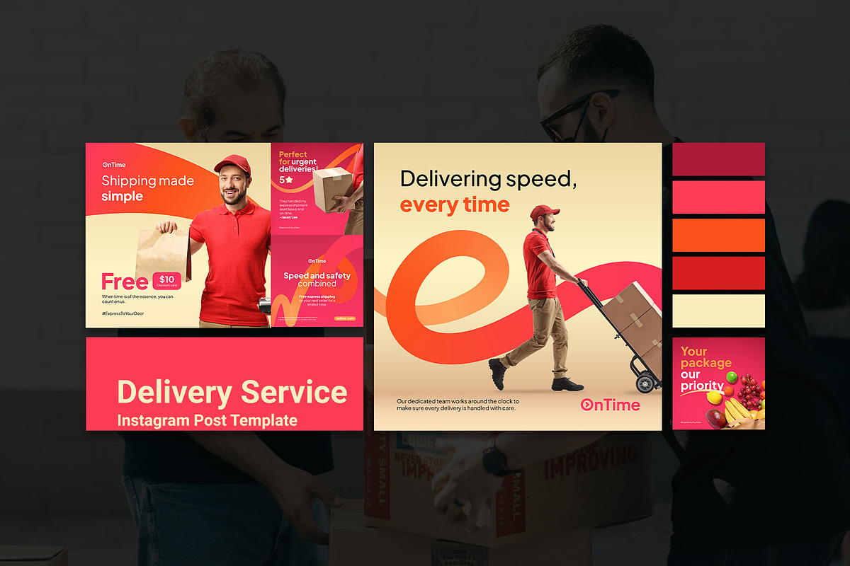 Shipping Delivery Service Instagram, a Social Media Template by Louds Studio (Photo 2 of 5)