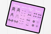 Messy bun builder Procreate brushes, a Brush Add-On by Brushed Rose (Thumbnail 2 of 5)
