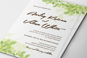 Leaf Wedding Invitation Set, a Card Template by Aarley Kaiven (Thumbnail 3 of 6)