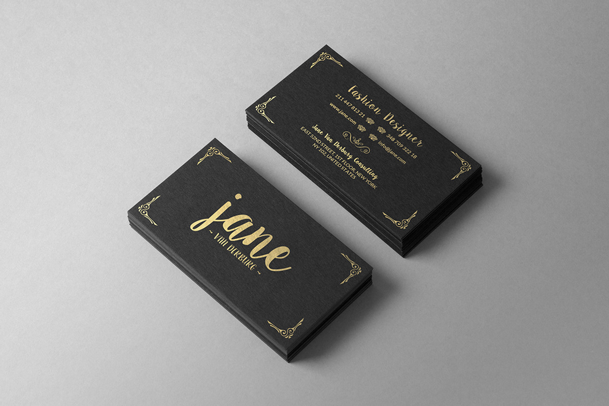 Gold And Black Business Card, a Business Card Template by Marvel (Photo 4 of 5)