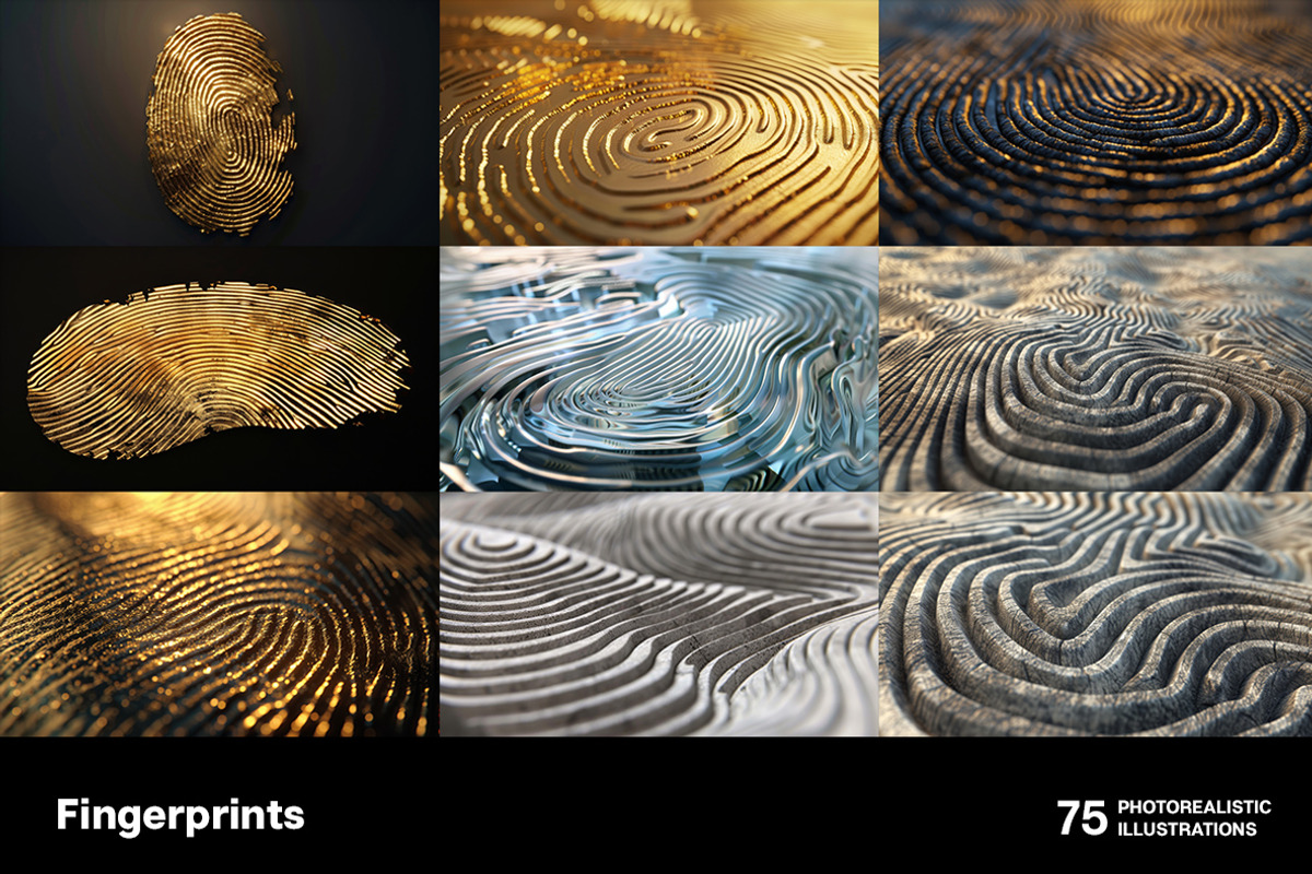 Fingerprints. 75 images, an Object Illustration by Handmadefont (Photo 2 of 15)