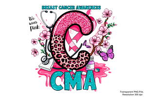 Breast Cancer CMA PNG, a Graphic by Clipart Bloom