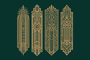 Art Deco 17 Vertical Panels, a Decorative Illustration by Stanislav Kharchevskyi (Thumbnail 2 of 4)