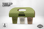 Three Cup Paper Carrier Mockup, a Cups & Container Mockup by INCDesign (Thumbnail 2 of 12)