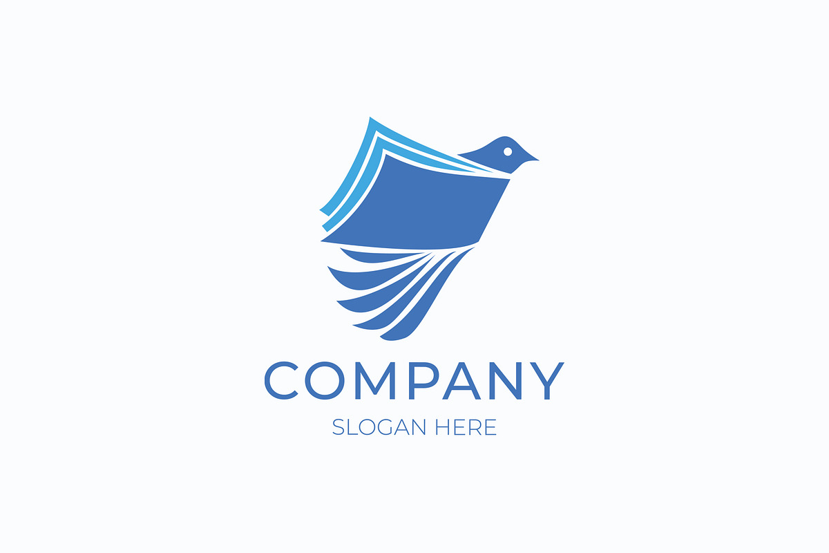Book logo with bird illustration, a Branding & Logo Template by Medianeka (Photo 2 of 3)