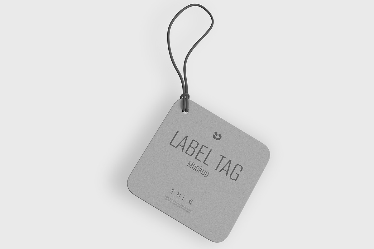 Square Label Tag Mockup Template