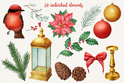 Christmas watercolor collection, a Seasonal Illustration by DamriNa art (Thumbnail 7 of 9)