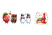 Valentine Food Pairs Clipart, an Illustration by Designworld (Thumbnail 5 of 5)