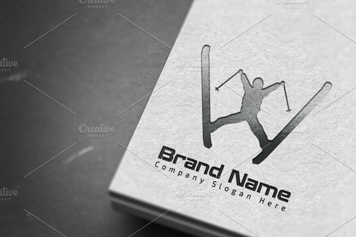 Modern Ski Logo - Vector & Mock-Up, a Branding & Logo Template by Multiple (Photo 1 of 5)