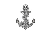 Ornamental Anchor Silhouette SVG, an Illustration by Designs_River (Thumbnail 14 of 31)