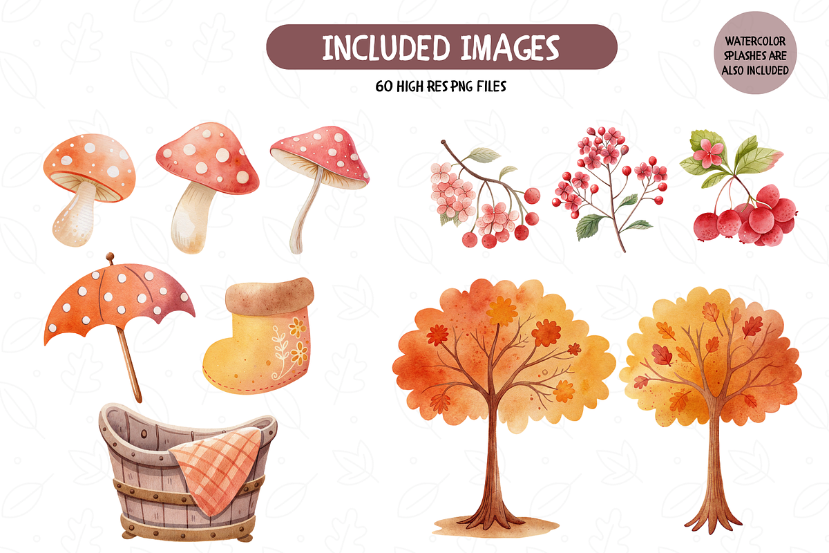 Autumn Nursery Animals Clip Art, an Illustration by TatiMockup (Photo 4 of 7)