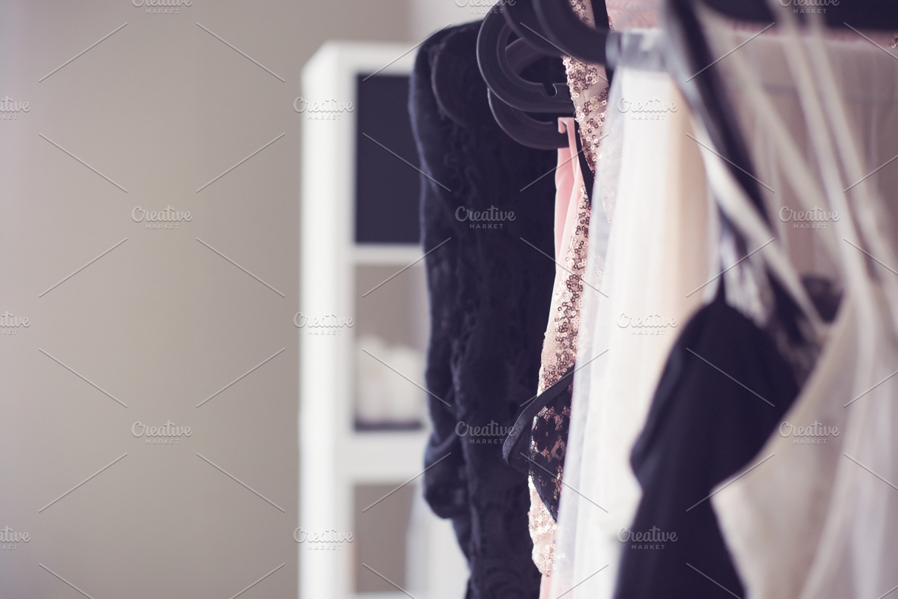 Wardrobe with glamour dresses, a Beauty & Fashion Photo by ColorLight Photography